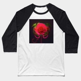 Glowing Rose 4 Baseball T-Shirt